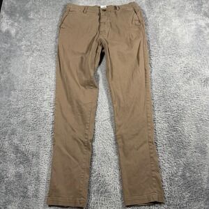 Bear Bottom Pants Brown Chino Stretch Elastic Waist Casual Comfort Size Medium